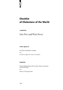 checklist of chelonians of the world (2007) — cover