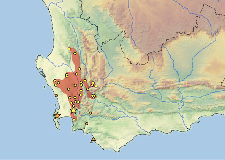 <em>Psammobates geometricus</em> Distribution Map